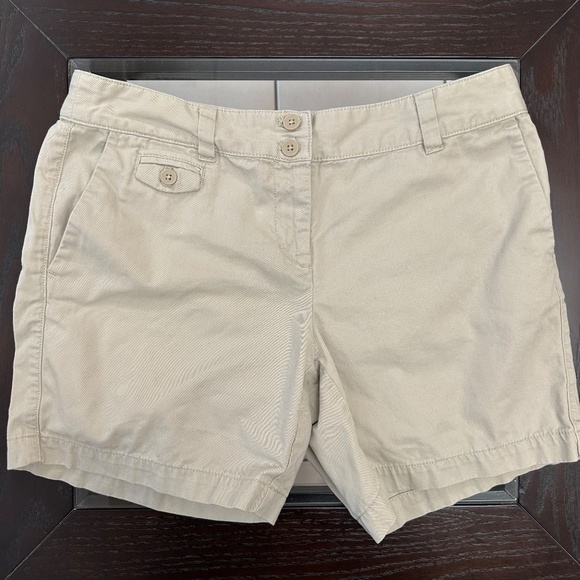 *LOFT* Tan Original Shorts w/ Pockets Size 4 - Picture 1 of 5